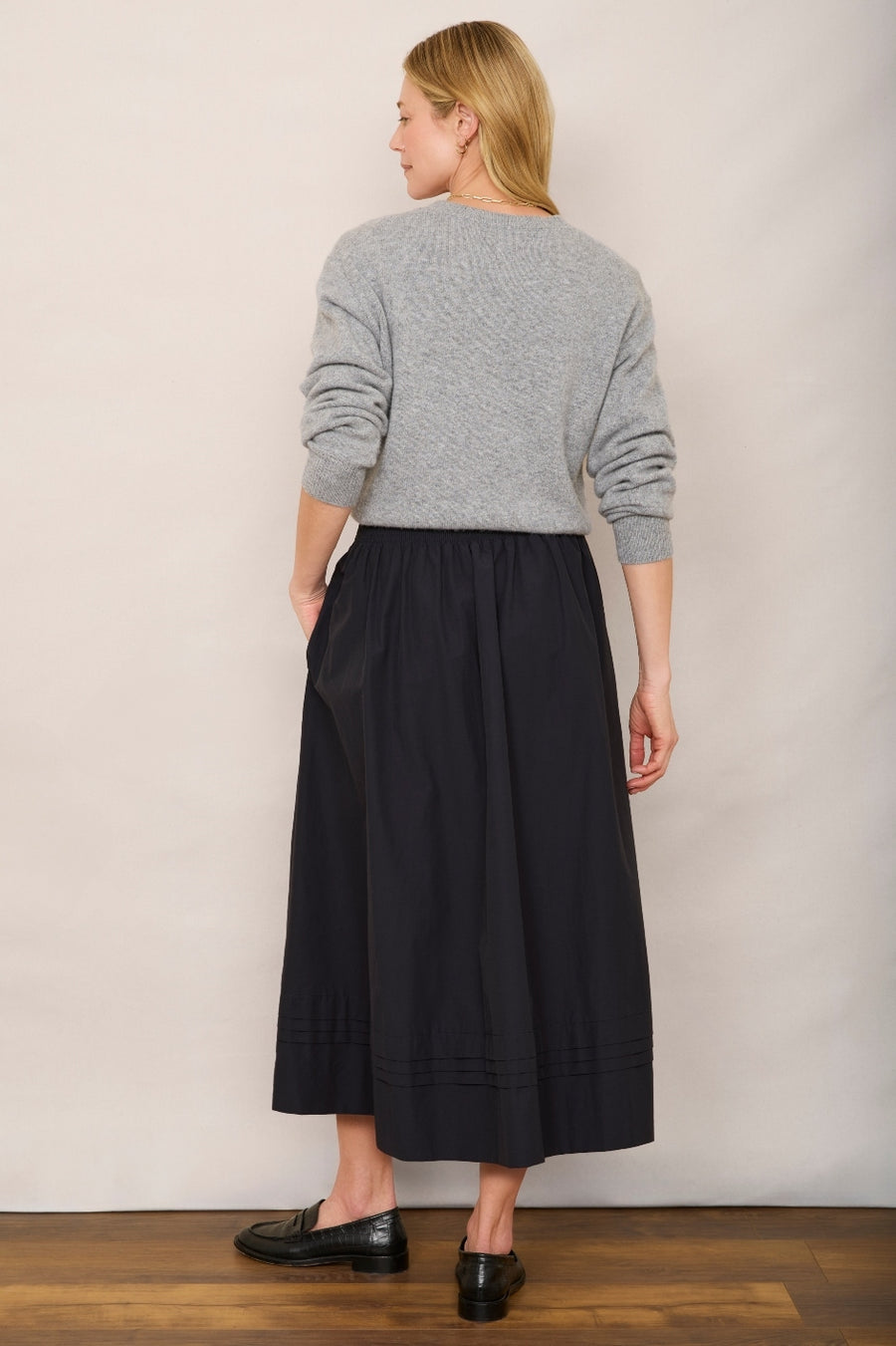 Laurie Taffeta Skirt - Midnight