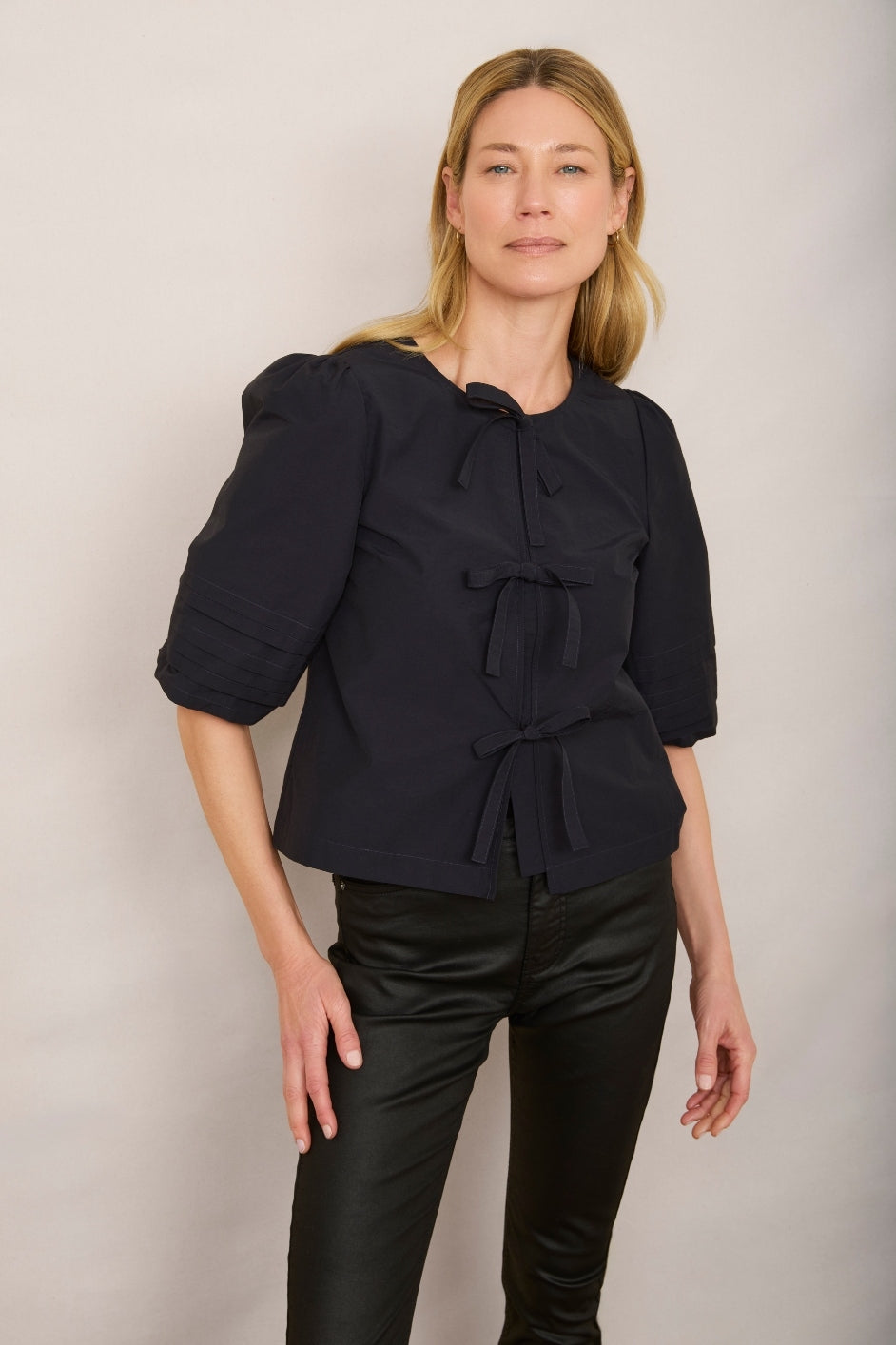 Laurie Taffeta Top - Midnight