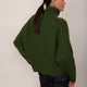 Liana Chunky Funnel Neck Jumper - Moss Green