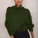 Liana Chunky Funnel Neck Jumper - Moss Green