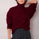 Liana Chunky Funnel Neck Jumper - Plum