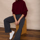 Liana Chunky Funnel Neck Jumper - Plum