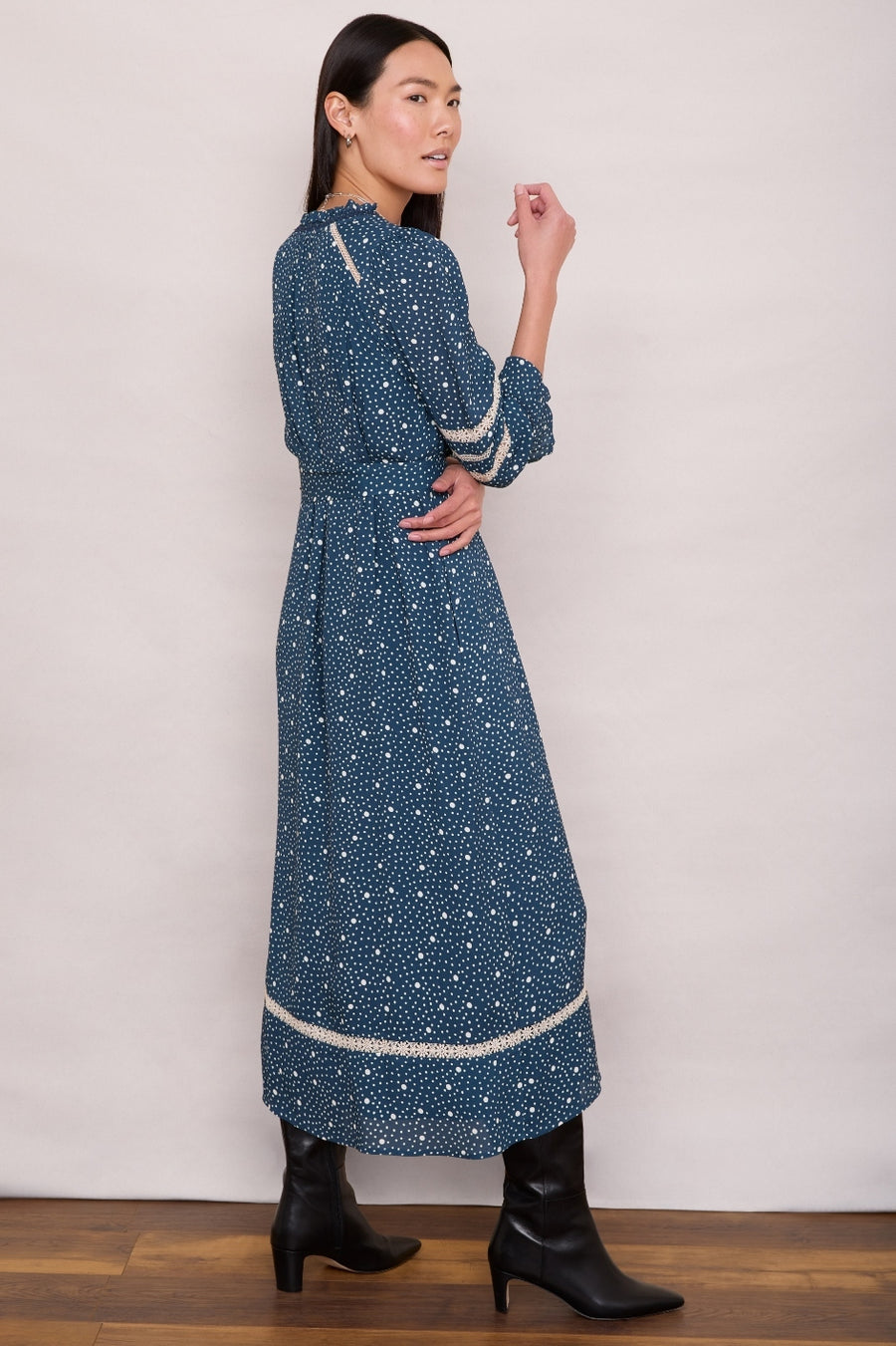 Lisette Shirt Dress - Blue Spot