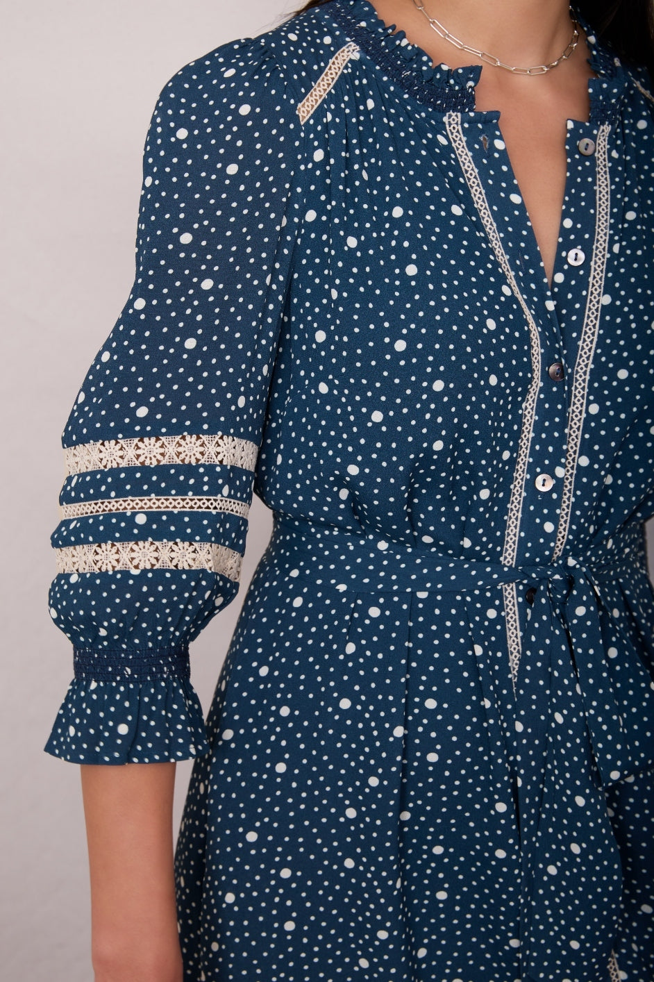 Lisette Shirt Dress - Blue Spot