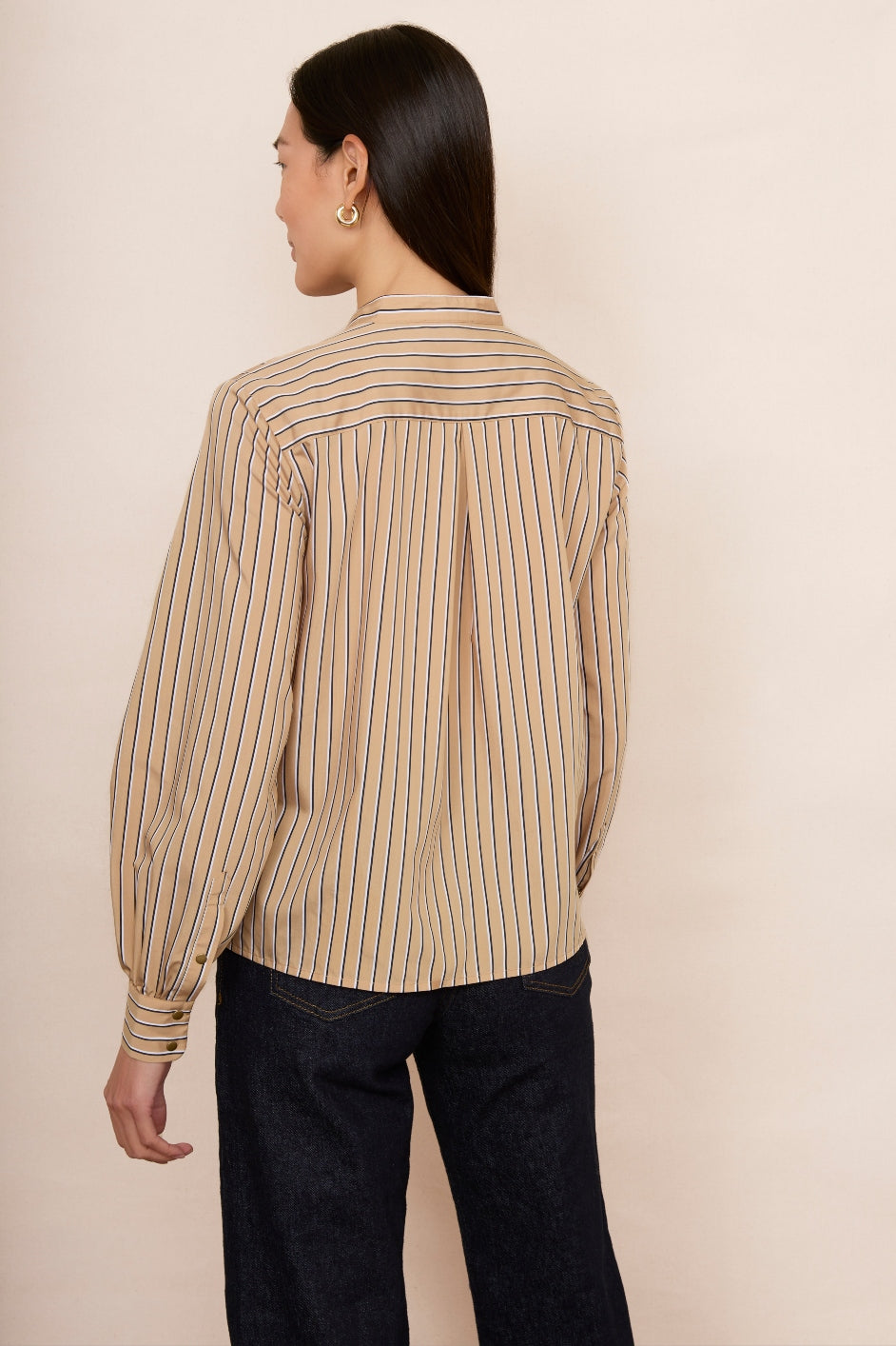 Liza Shirt - Coffee Stripe