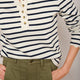 Lottie Top - Ivory/Midnight