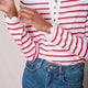 Lottie Top - Ivory/Red