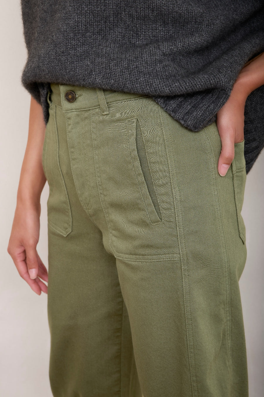 Luella Barrel Cargo Trouser - Khaki