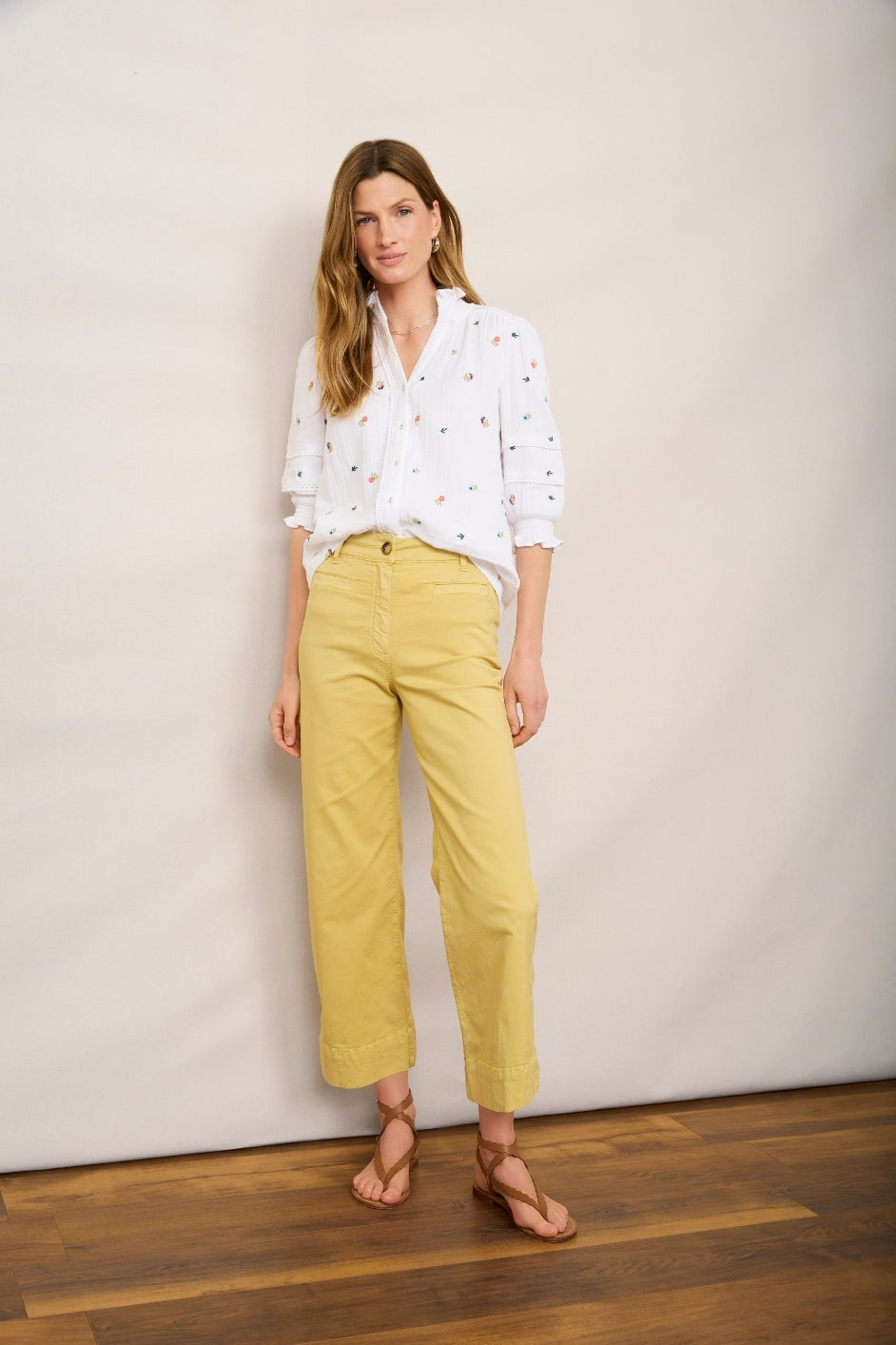 Marianne Chino Trouser - Buttermilk Yellow