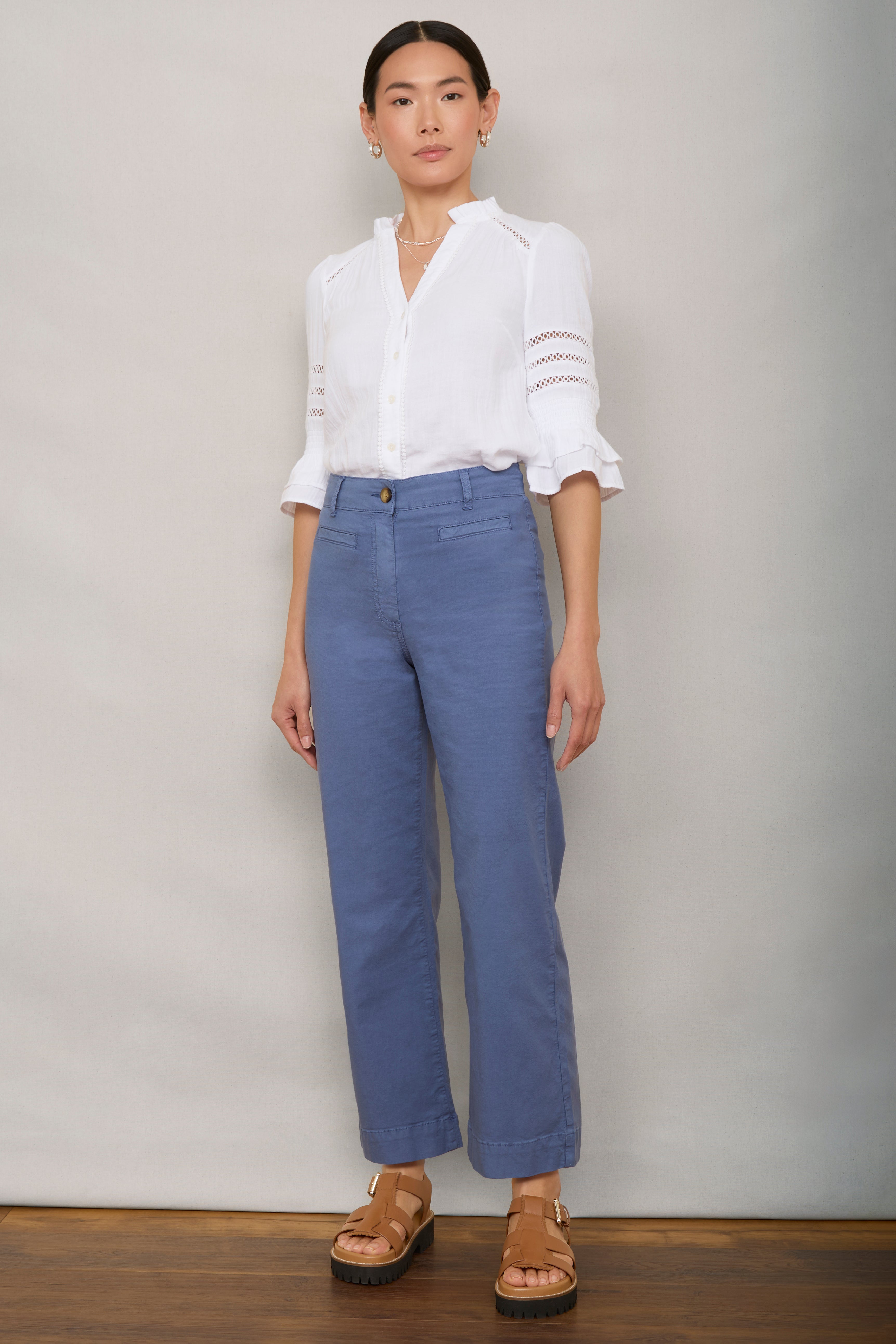 Marianne Chino Trouser - French Blue