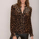 Freida Silk Velvet Blouse - Leopard