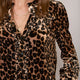 Freida Silk Velvet Blouse - Leopard