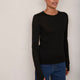 Marnie Merino Long Sleeve Top - Black