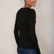 Marnie Merino Long Sleeve Top - Black