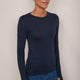 Marnie Merino Long Sleeve Top - Midnight