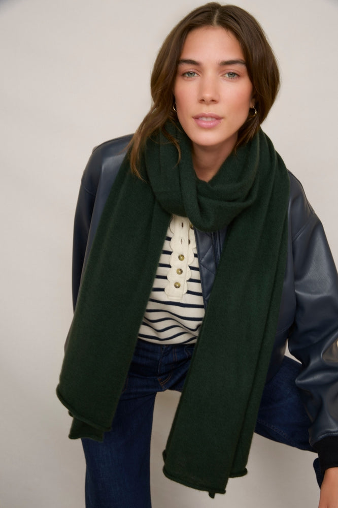 Mathilde Cashmere Scarf - Forest Green