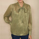 Mila Silk Blend Lame Blouse - Gold Shimmer