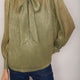 Mila Silk Blend Lame Blouse - Gold Shimmer