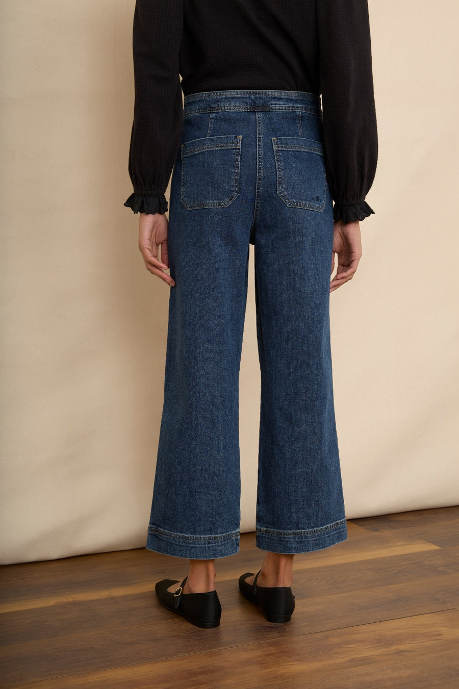 Allie Flare Cropped Jean - Rinse Wash