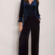 Monique Silk Velvet Jumpsuit - Midnight