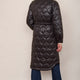 Netty Longline Quilted Coat - Black