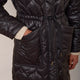 Netty Longline Quilted Coat - Black