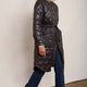 Netty Longline Quilted Coat - Black