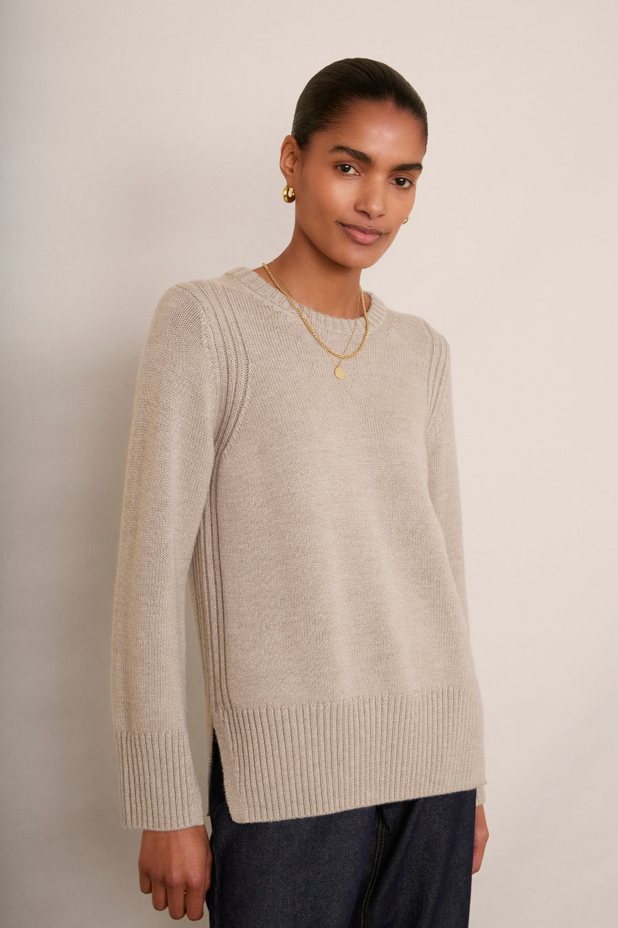 Nola Merino Jumper - Mushroom