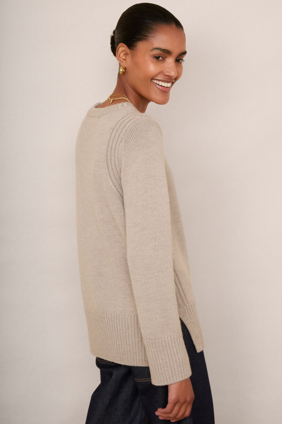 Nola Merino Jumper - Mushroom