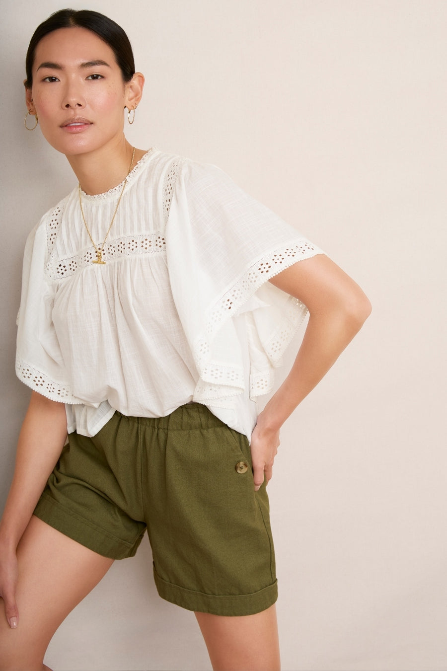 Olivia Lace Blouse - Ivory