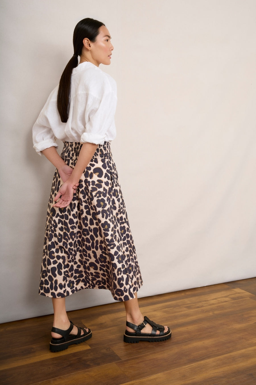 Ophelie Cotton Skirt - Leopard