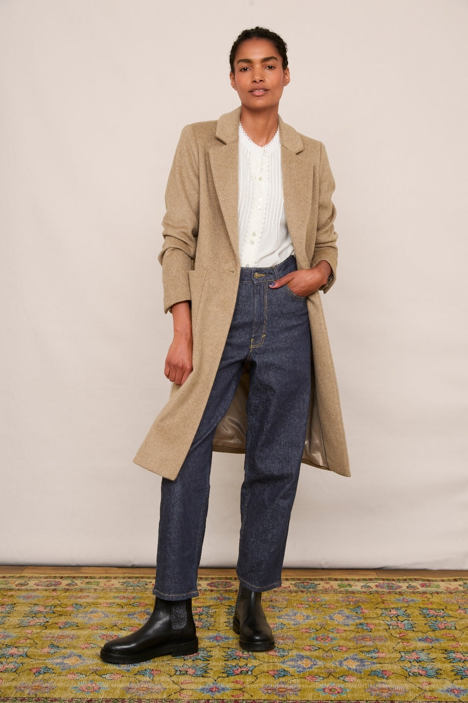 Orla Tailored Coat Oat