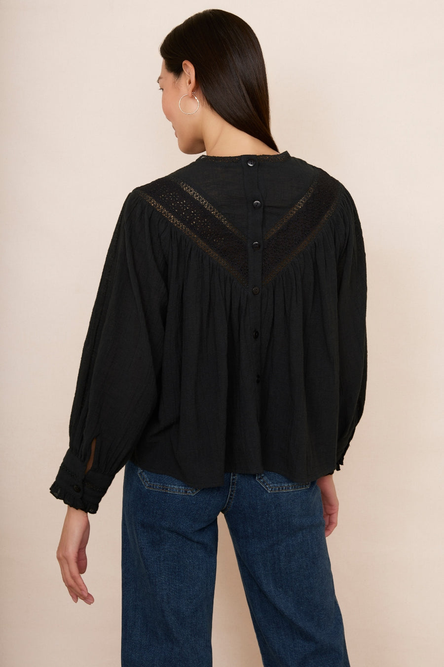 Ottiline Lace Blouse - Black