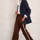 Penny Ponte Wide Leg Trouser - Chocolate