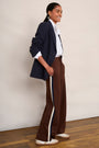 Penny Ponte Wide Leg Trouser - Chocolate