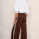 Penny Ponte Wide Leg Trouser - Chocolate