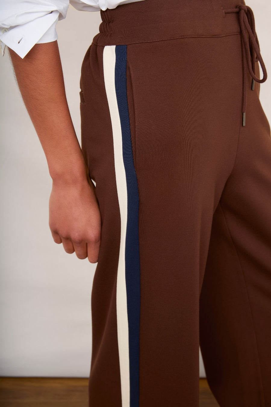 Penny Ponte Wide Leg Trouser - Chocolate