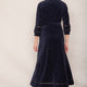 Paloma Velour Dress - Midnight