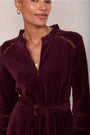 Paloma Velour Dress - Plum