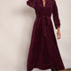 Paloma Velour Dress - Plum