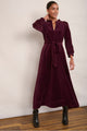 Paloma Velour Dress - Plum