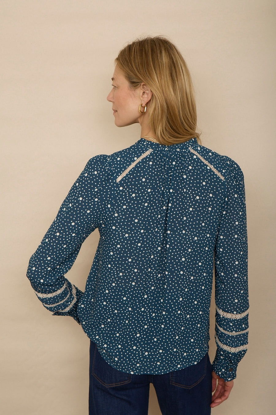 Parker Blouse - Blue Spot