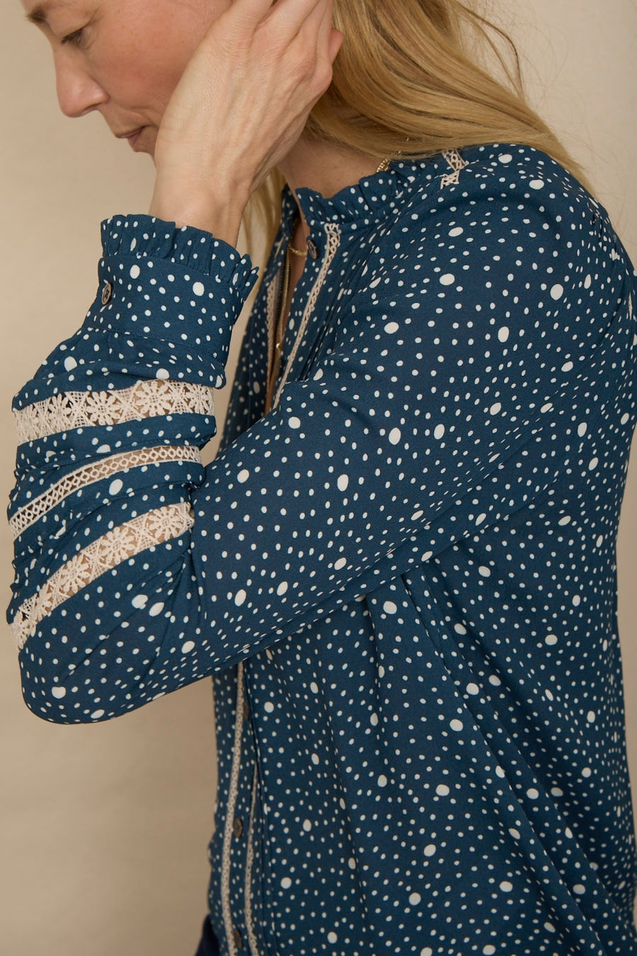 Parker Blouse - Blue Spot