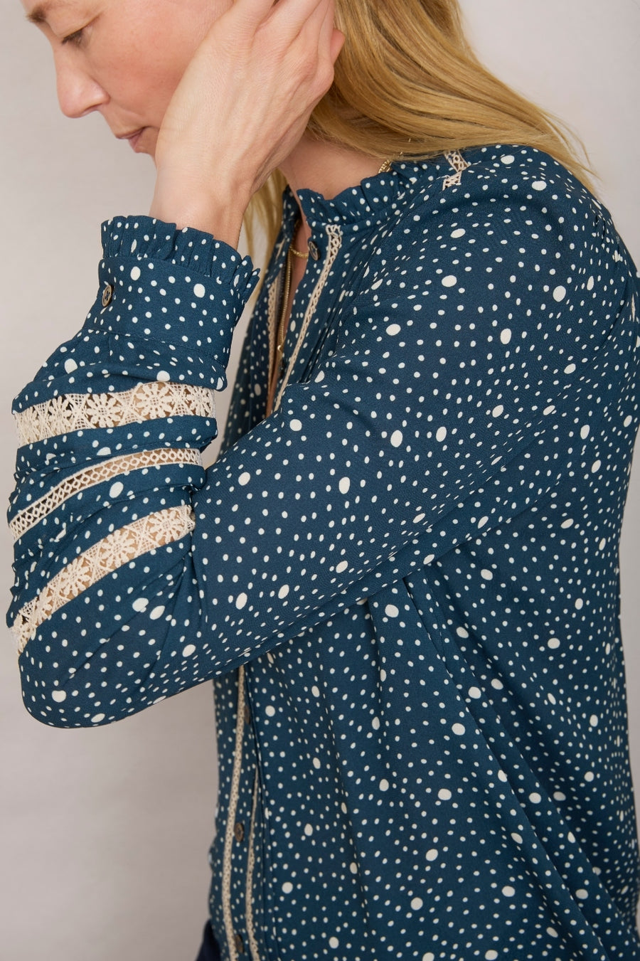 Parker Blouse - Blue Spot