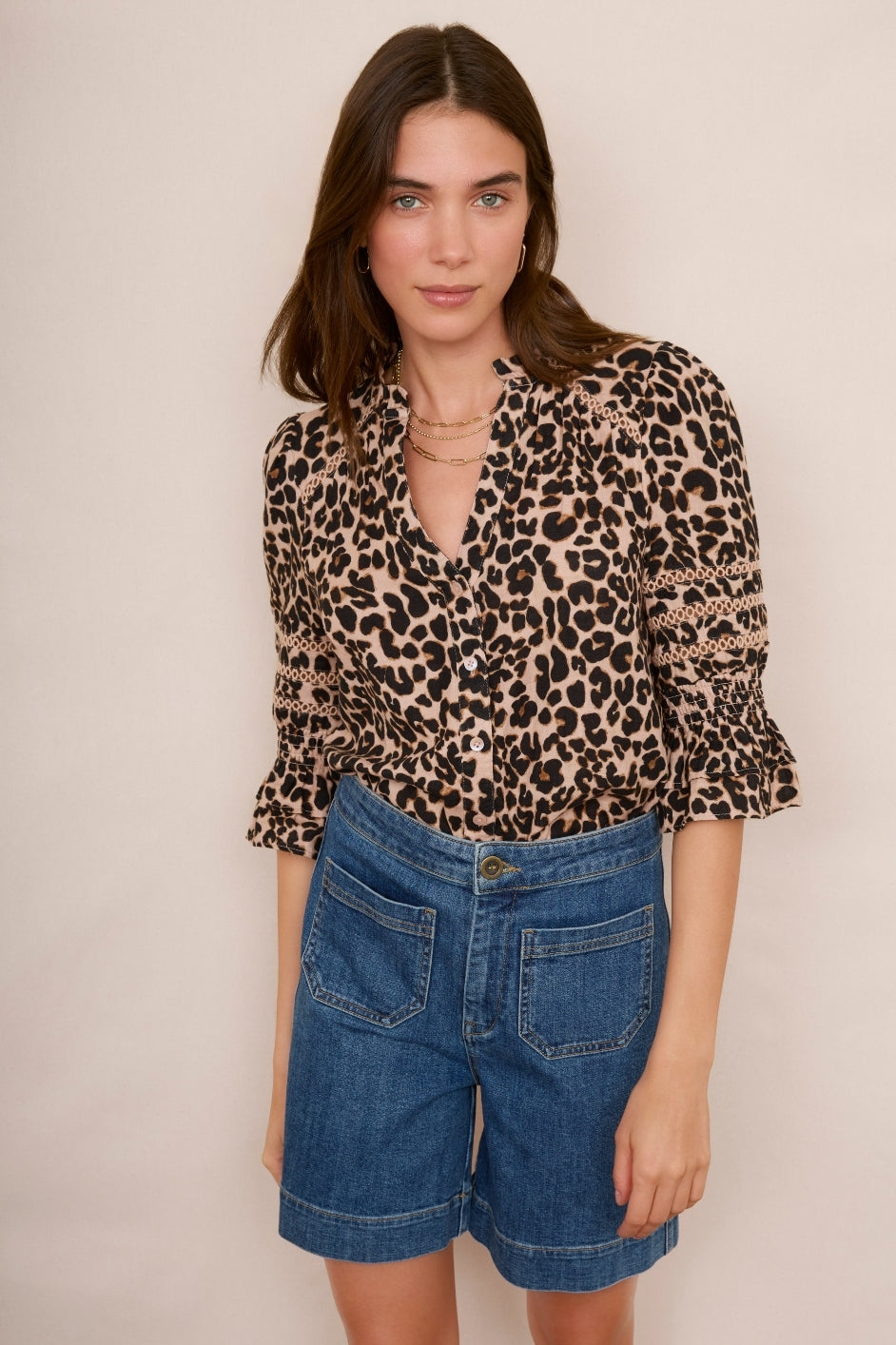 Parker Blouse - Leopard