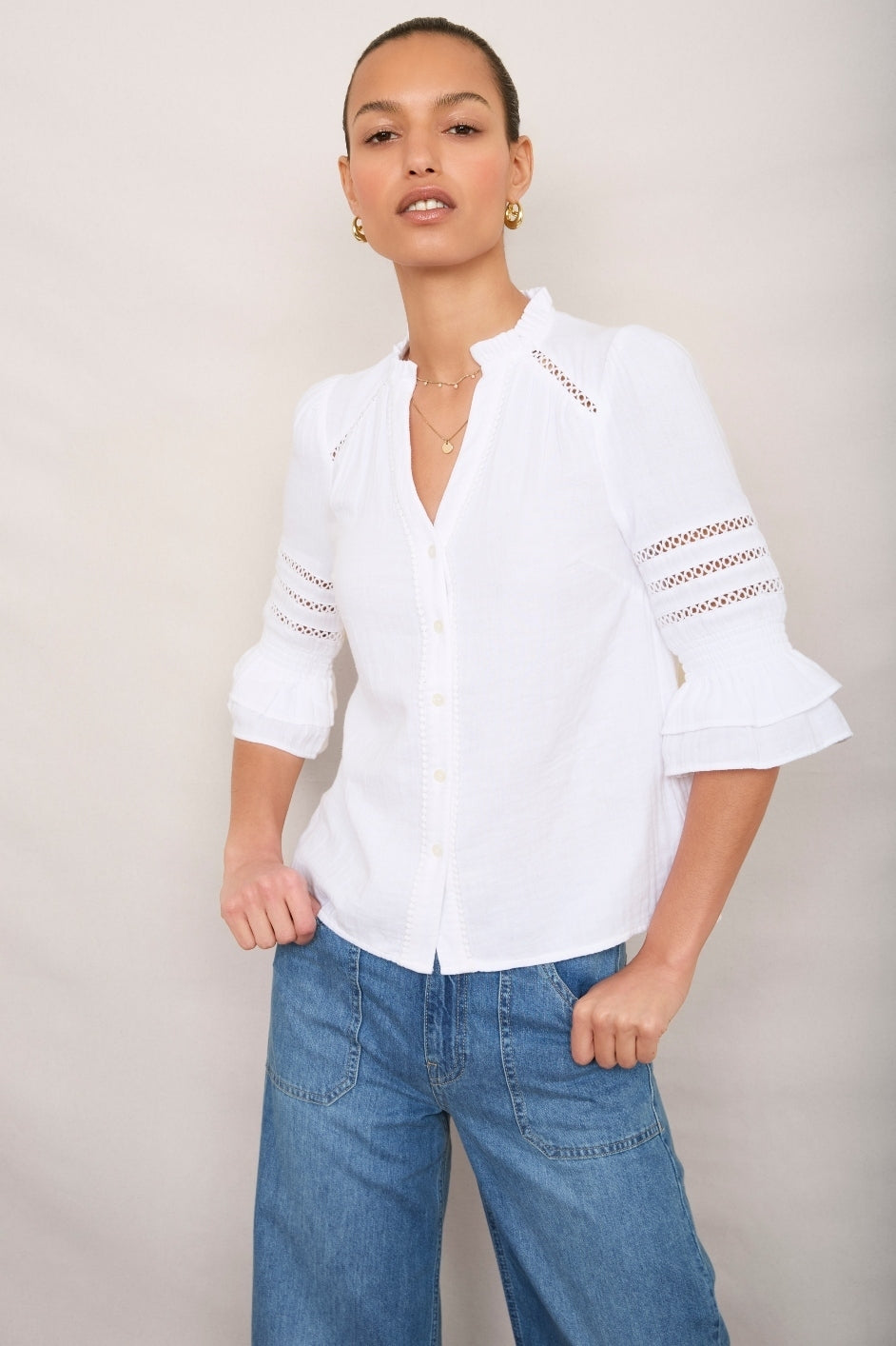 Parker Blouse - White