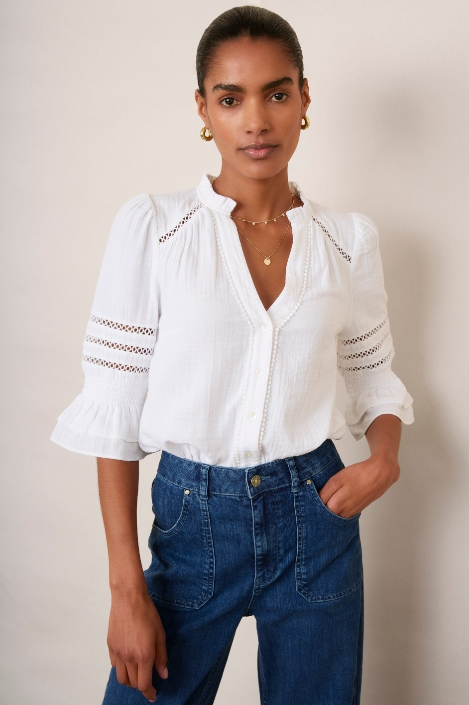 Parker Blouse - White