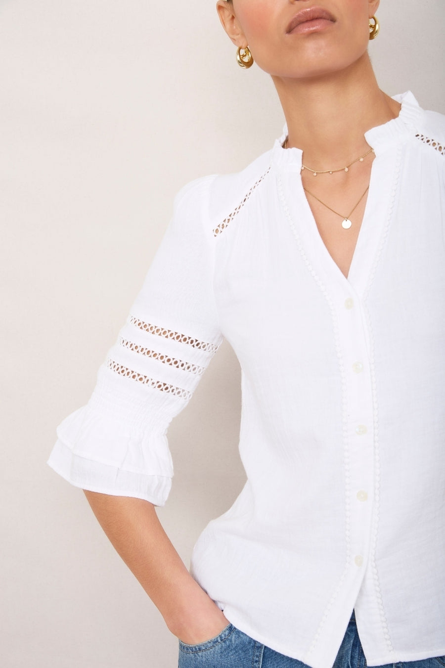 Parker Blouse - White