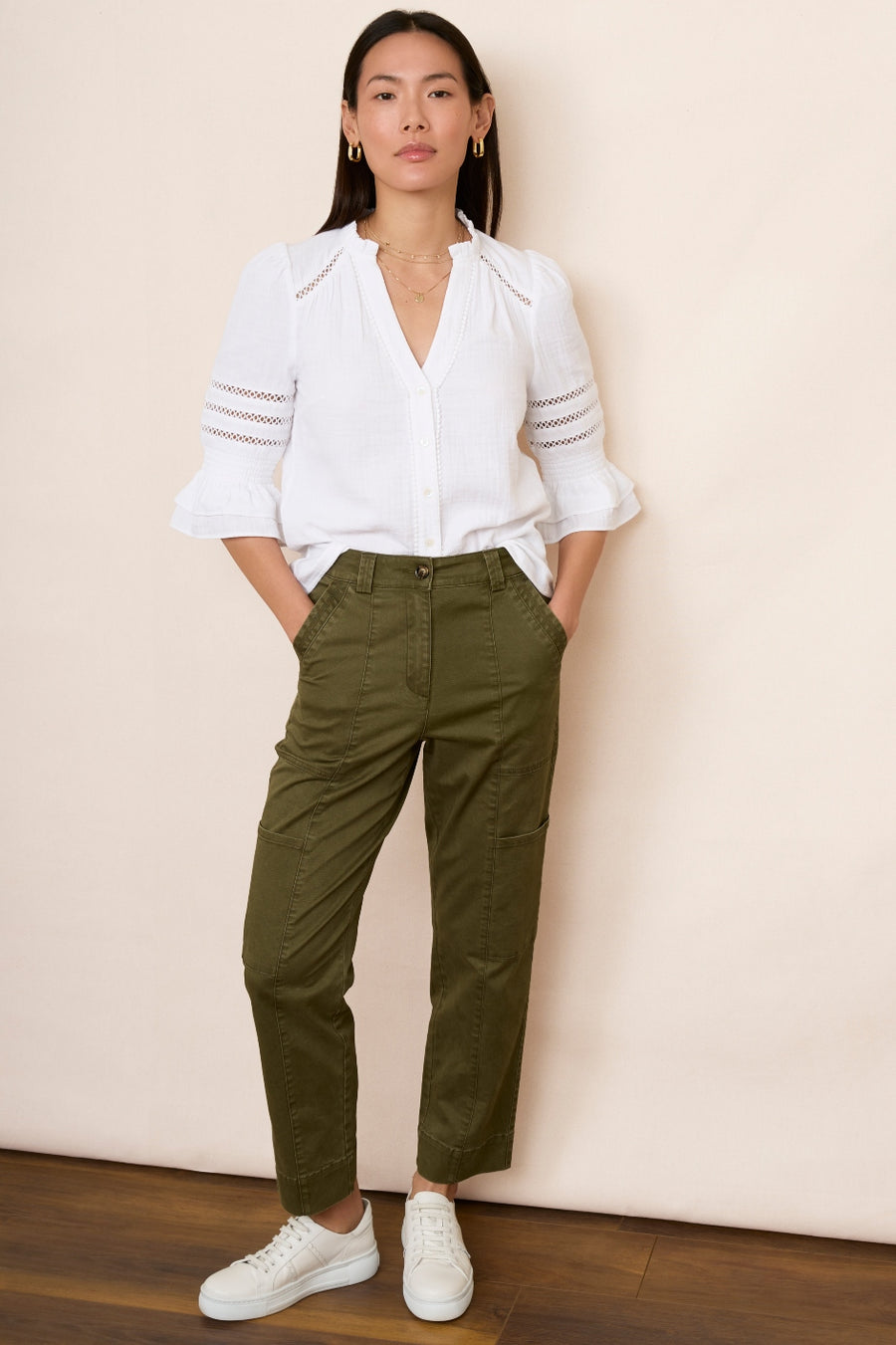 Ellena Cargo Trouser - Khaki