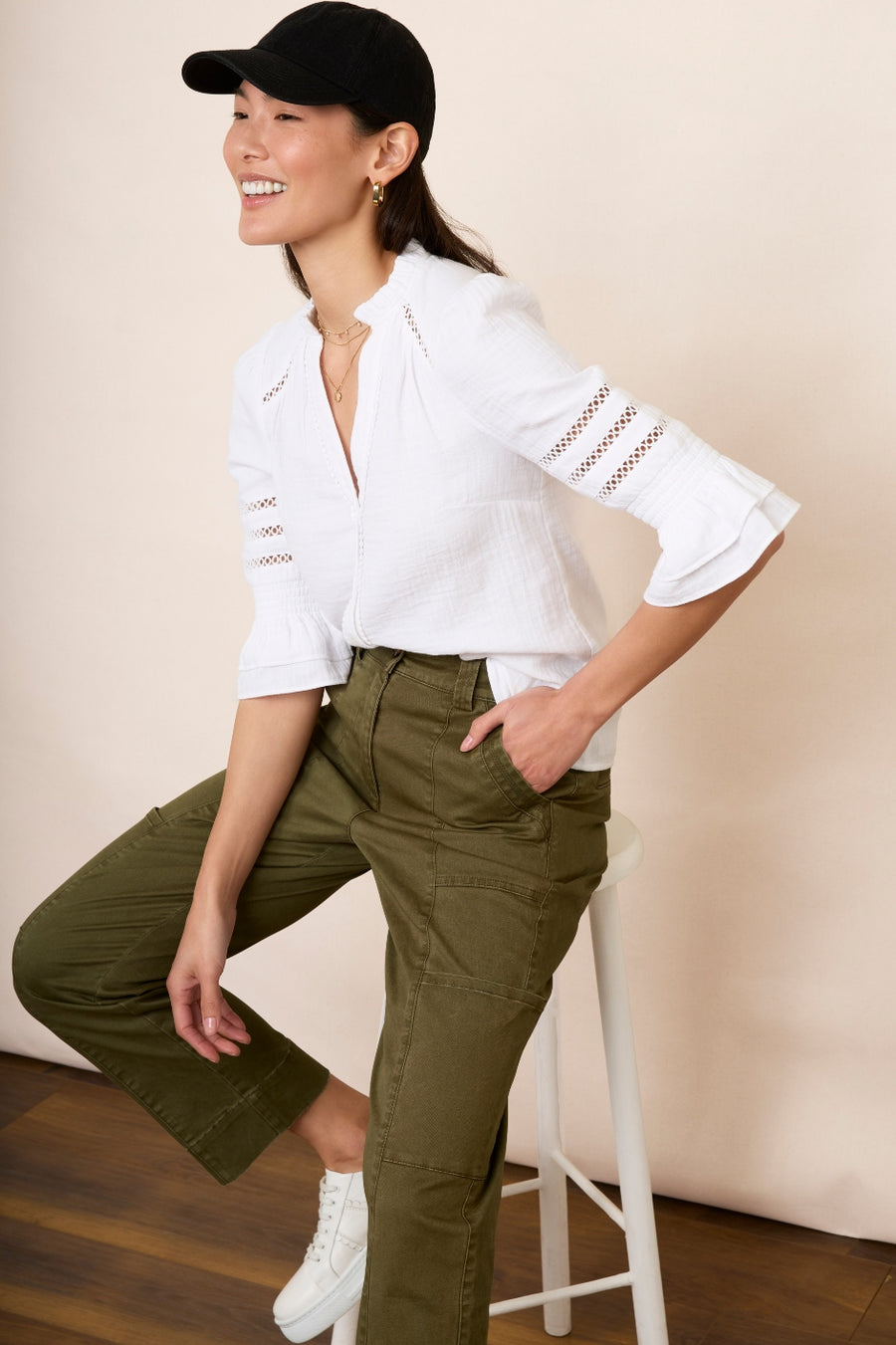 Ellena Cargo Trouser - Khaki